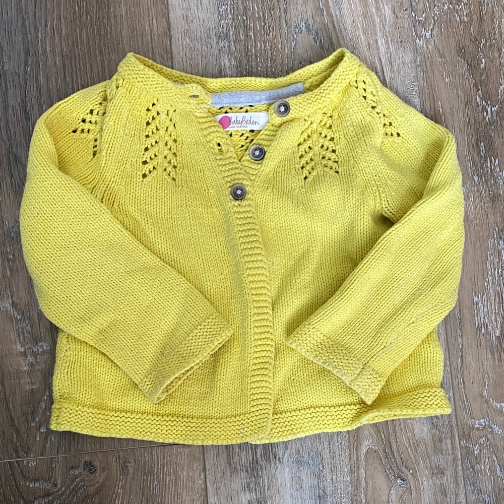 Baby Boden Sunny Yellow Knit Top
